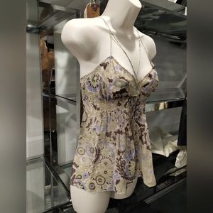 Cholé silk Paisley print size 40 women 6 beige top